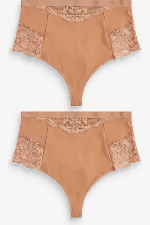 Next Caramel Tummy Control Light Shaping High Waist Thongs 2 Pack