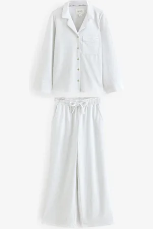 Next Jersey Textured Button Through Pyjamas
