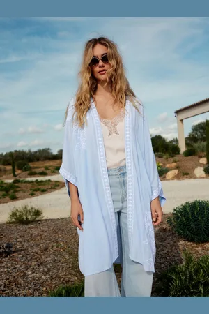 Next Pale Longline Kimono Cover-Up