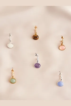 Next Gold Plated/ Plated Semi Precious Stone Earrings