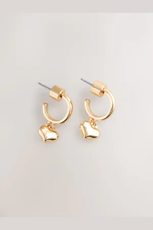 Next Tone Mini Heart Hoop Earrings