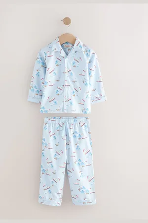 Next Blue/ Cath Kidson Boat Single Button Through 100% Cotton Pyjamas Set