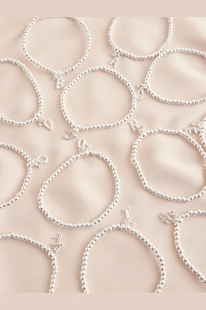 Next Tone Initial Stretch Bracelet
