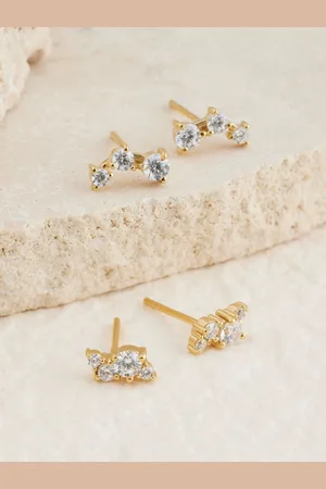 Next Gold Plated Sterling Sparkle Stud Earrings 2 Pack