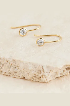 Next Gold Plated Sterling Cubic Zirconia Pull Through Earrings