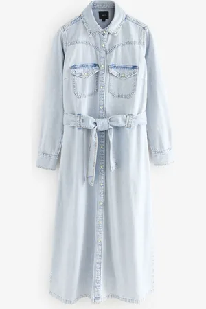 Next Bleach Fuller Bust Western Midi Shirt Dress