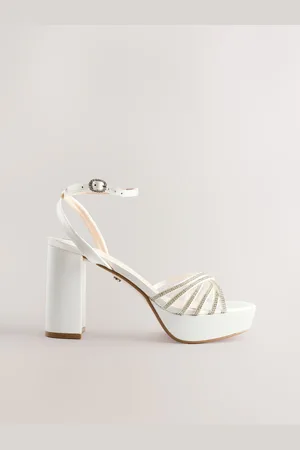 Next Forever Comfort Wedding Platfrom Strappy Bridal Block Heels