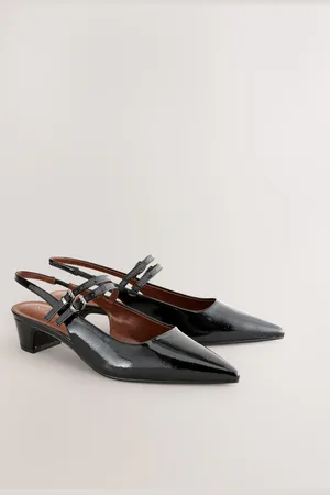 Next Forever Comfort Point Toe Double Mary Jane Low Block Heels