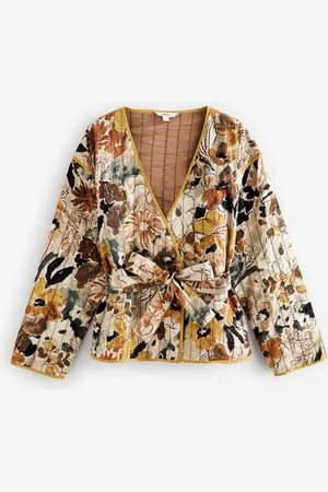 Next Floral Quilted Reversible Kimono Wrap
