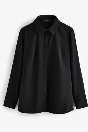 Next Crepe Long Sleeve Button Down Shirt