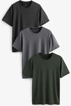 Next Khaki Green/Slate Grey/ Active Gym Training T-Shirt