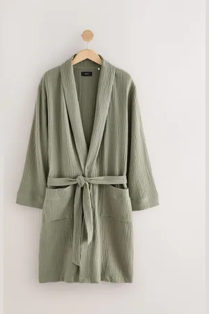 Next Sage 100% Cotton Cheesecloth Dressing Gown Robe