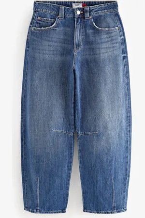 Next Dark Darted Knee Barrel 100% Cotton Jeans
