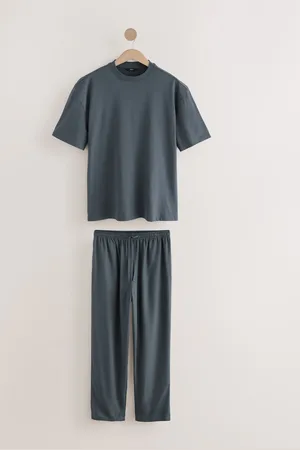 Next Slate Premium Woven Pyjamas Set