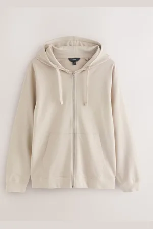 Next Neutral 100% Cotton Lightweight Zip Up Hoodie