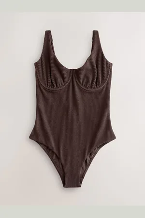 Next Chocolate Crinkle Tummy Control DD+ Wired Swimsuit