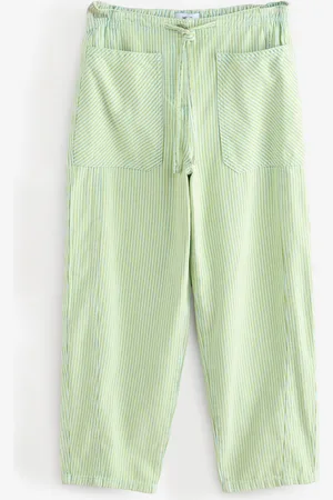 Next Mint 100% Cotton Patch Pocket Barrel Leg Trousers