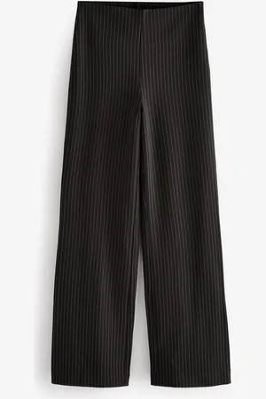 Next Pinstripe Smoothing Ponte Jersey Wide Leg Trousers