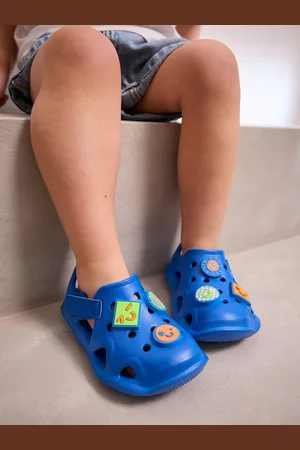 Next Happy Face Moulded Closed Toe Touch Fastening Clogs