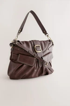 Next Chocolate Buckle Shoulder Bag