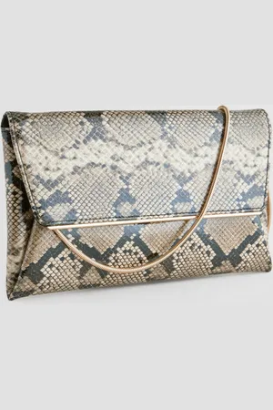 Next Snake Clutch Bag With Detachable Chain