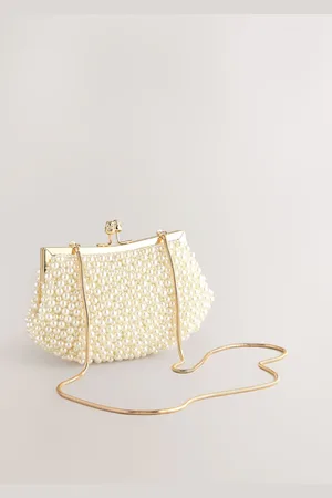 Next Faux Pearl Clasp Clutch