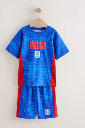 Next /Red Single Short England License 100% Cotton Pyjamas (3-16yrs)