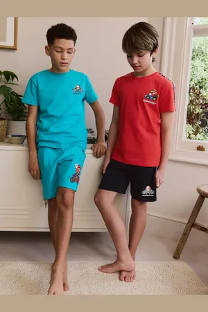 Next /Red Mario Kart 2 Pack License Short 100% Cotton Pyjamas (3-16yrs)