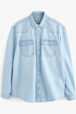Next Light 100% Cotton Denim Western Long Sleeve Shirt