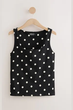 Next /White Polka Dot Square Neck Vest
