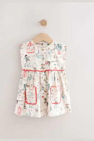 Next Ecru Circus Button Through Summer Dress (3mths-10yrs)