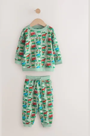 Next Cath Kidston Long Sleeve All-Over-Print Sweatshirt & Joggers Set (3mths-7yrs)