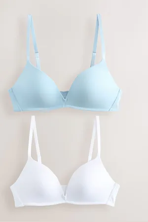 Next Blue/ Push Up Padded Non Wired Smoothing Bras 2 Pack A-E