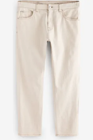 Next Ecru Slim Fit Vintage Wash Denim Jeans