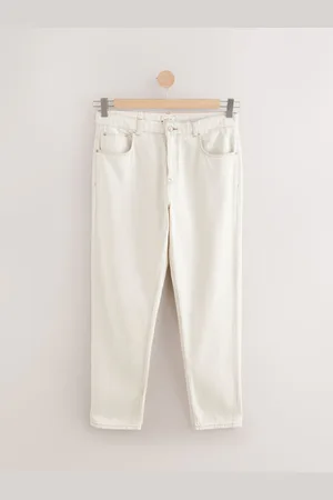 Next Ecru Regular Tapered Fit Signature Lightweight Cotton Linen Jeans