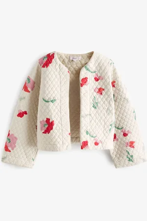 Next Ecru Floral Print Quilted Jacket