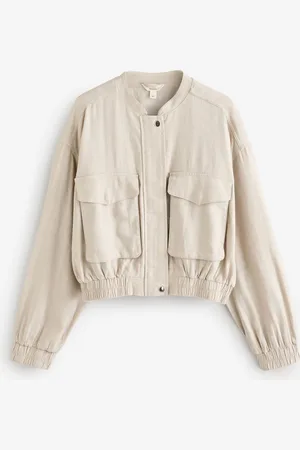 Next Linen Blend Bomber Jacket