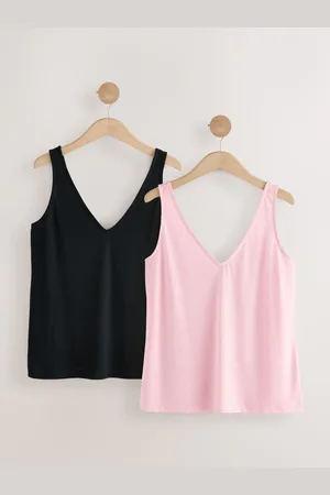 Next / Pale Pink Linen-blend Vests 2 Pack