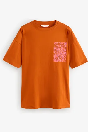 Next Back Graphic Relaxed Fit Short Sleeve Seam Detail Skater Style 100% Cotton T-Shirt