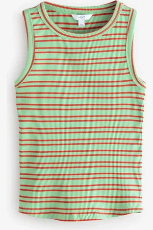 Next Red/ Ribbed Racer Tank Vest Sleeveless Top