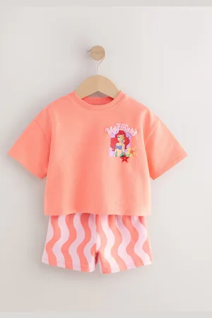 Next Coral Little Mermaid Ariel Top & Shorts Set (3mths-7yrs)
