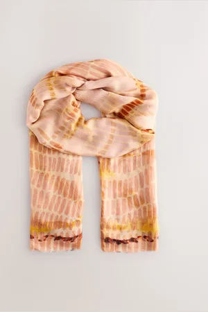 Next Tonal Brushstroke Lightweight Containing Silk Scarf
