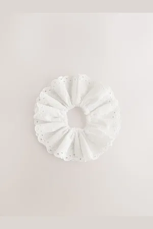 Next Broderie 100% Cotton Hair Scrunchie