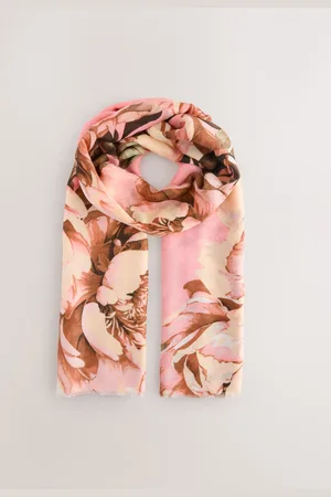 Next Ecru/ Floral Lightweight Scarf