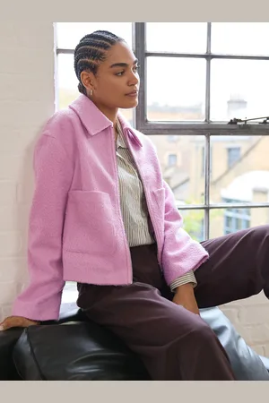 Next Zip Through Short Textured Jacket