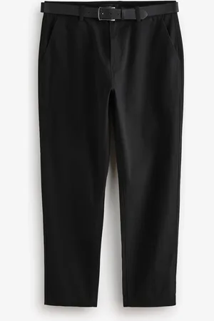 Next Straight Fit Belted Soft Touch Chino Trousers