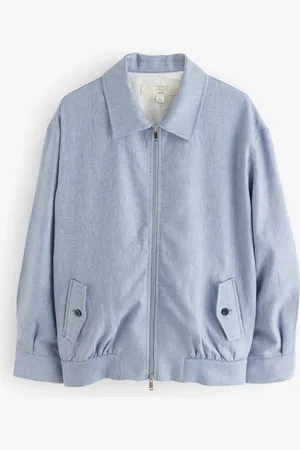 Next Linen Rich Zip Through Bomber Jacket