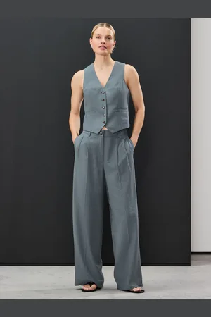 Next Elasticated Back Wide Leg Trousers