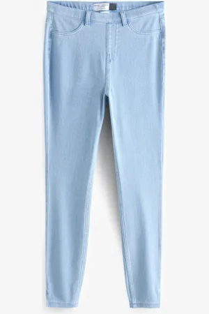 Next Bleach Cropped Denim Jersey Leggings