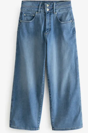 Next Mid Wide Crop Lift Slim And Shape Jeans